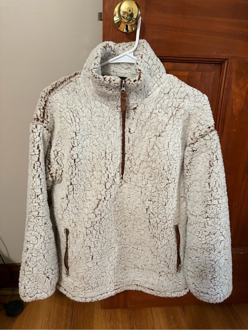 Cozy Cream Sherpa Pullover Sweater size S